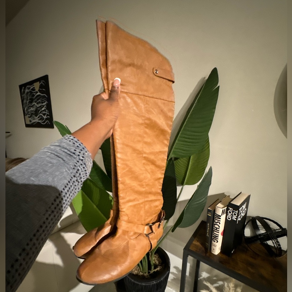 Caramel Brown Knee high Boots